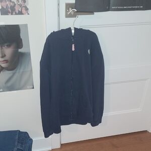 Navy Blue Zip-Up Hoodie